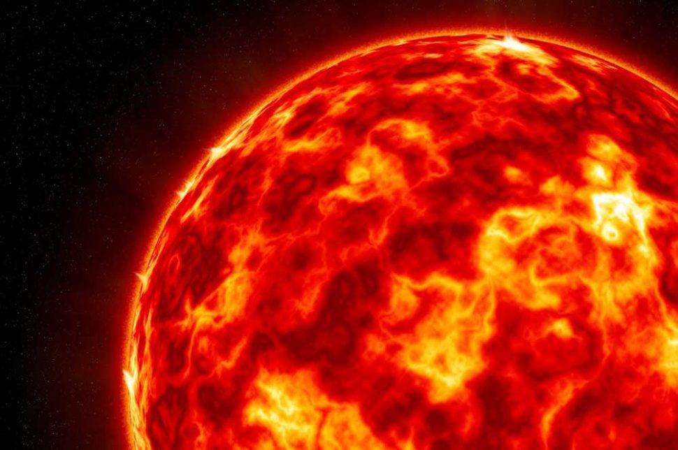Солнце, звезда, космос, огонь, жар, красное, иллюстрация
