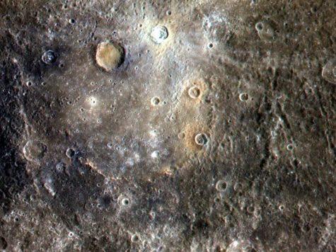 Меркурий, планета, поверхность, кратера, цветное фото, НАСА, NASA, Мессенджер, MESSENGER, межпланетная станция